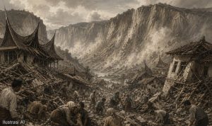 ilustrasi gempa sumani-sianok 1926